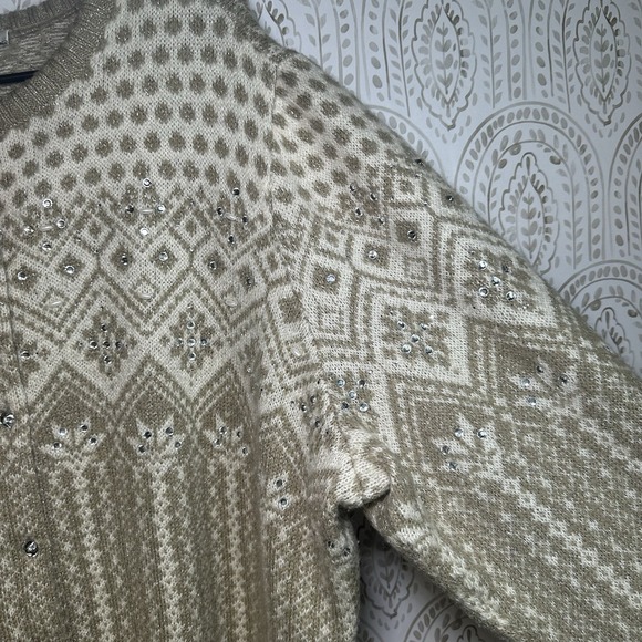 Cj Banks Women's Plus sized 2x Cardigan Rhinestones Sparkly Button Down - Picture 6 of 8